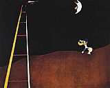 Famous Dog Paintings - Dog Barking at the Moon